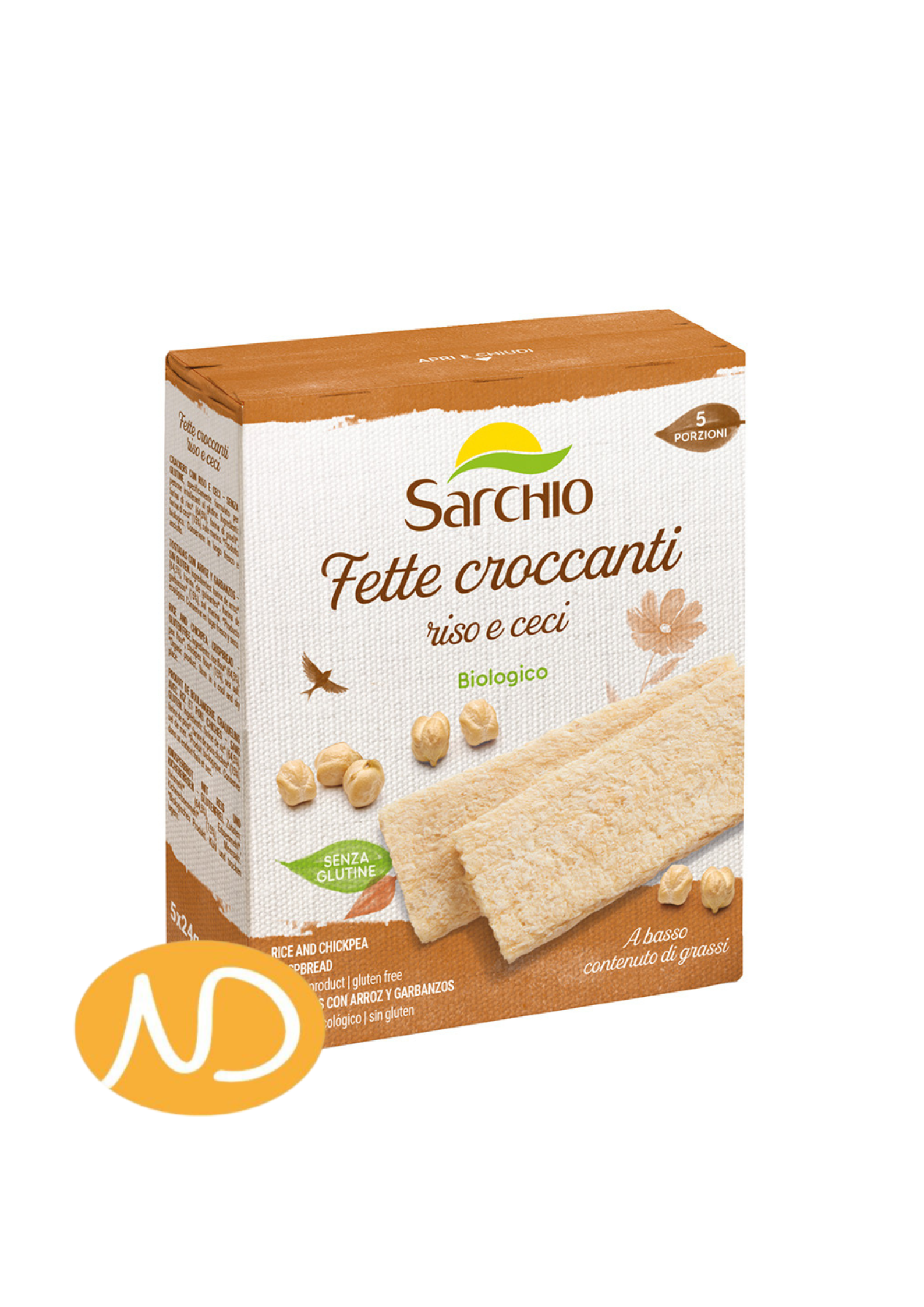 Bio Τραγανό Κράκερ με Ρύζι και Ρεβύθια Χ/ΓΛ  120g