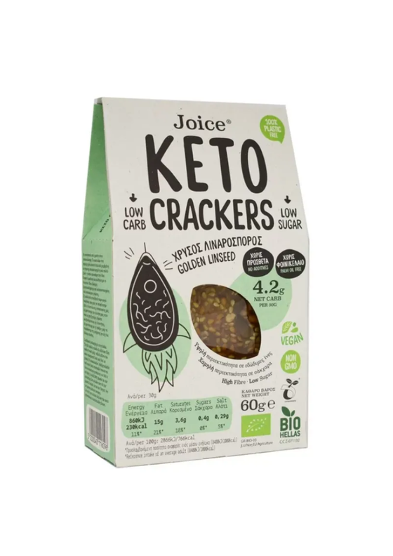 Bio Keto Κράκερ με Λιναρόσπορο 60gr "Joice"