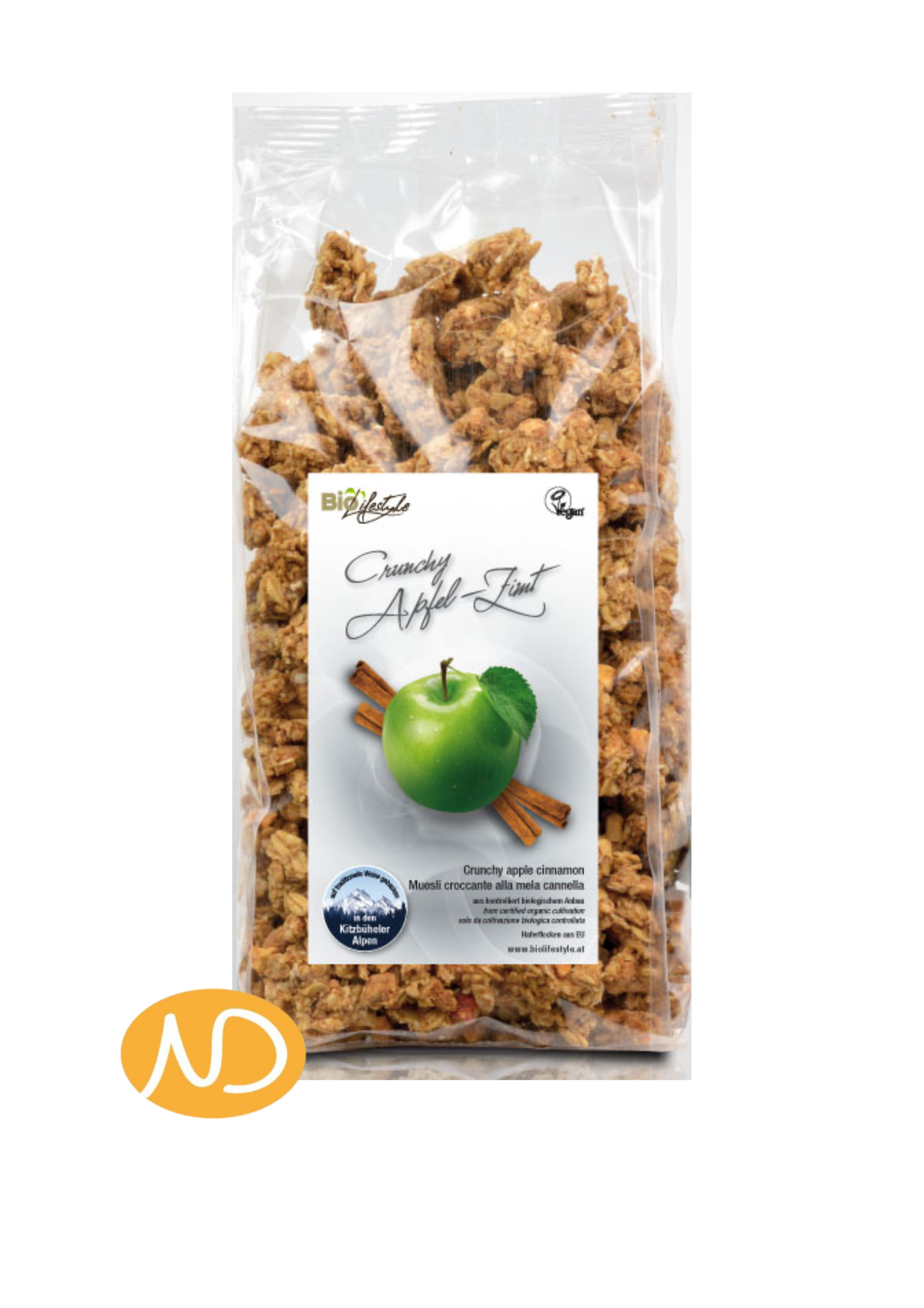 Bio Granola με Μήλο και Κανέλα 375gr