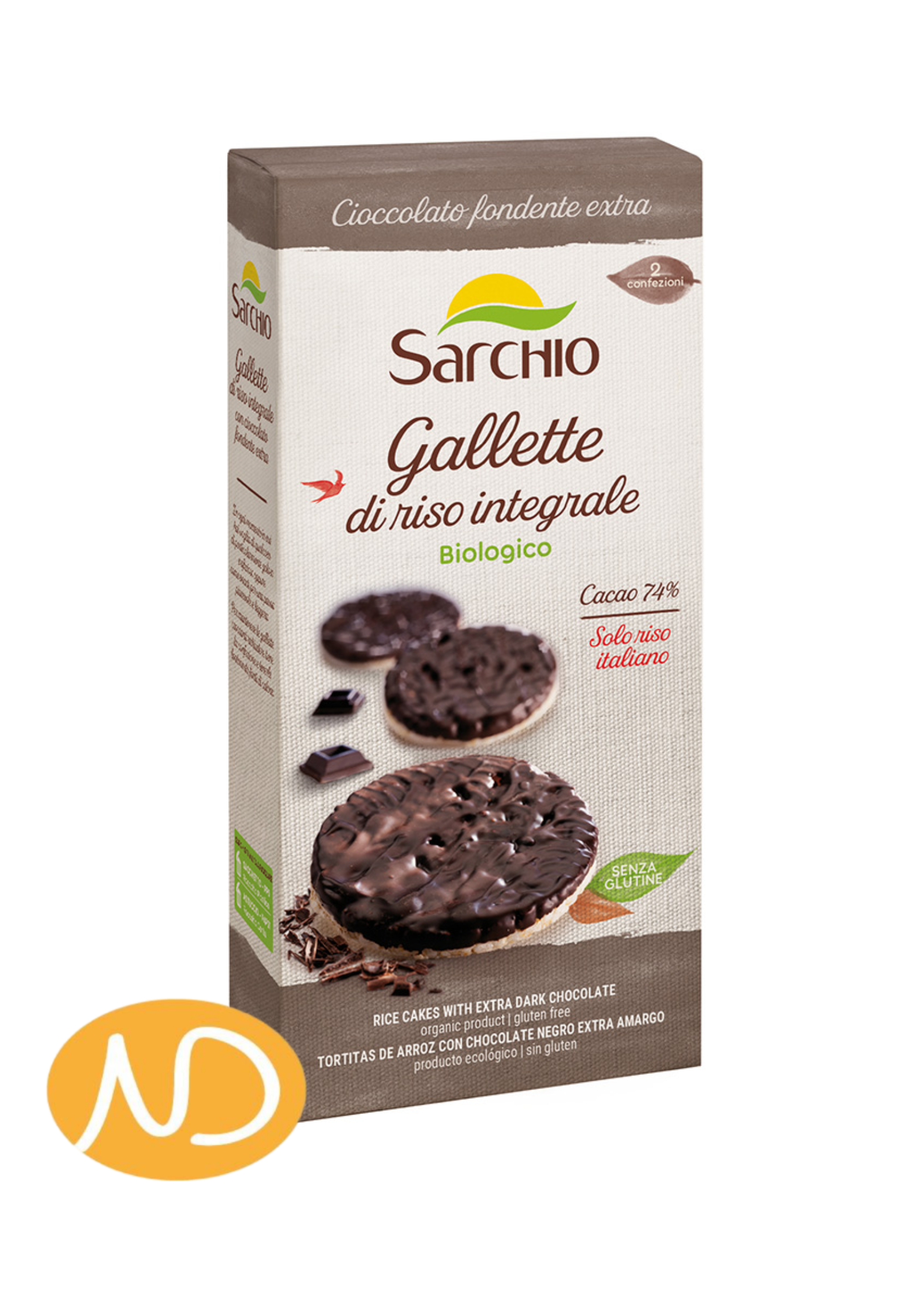 Bio Vegan Ρυζογκοφρέτες Ολικής με Επικάλυψη Σοκολάτας Υγείας Χ/ΓΛ 100g