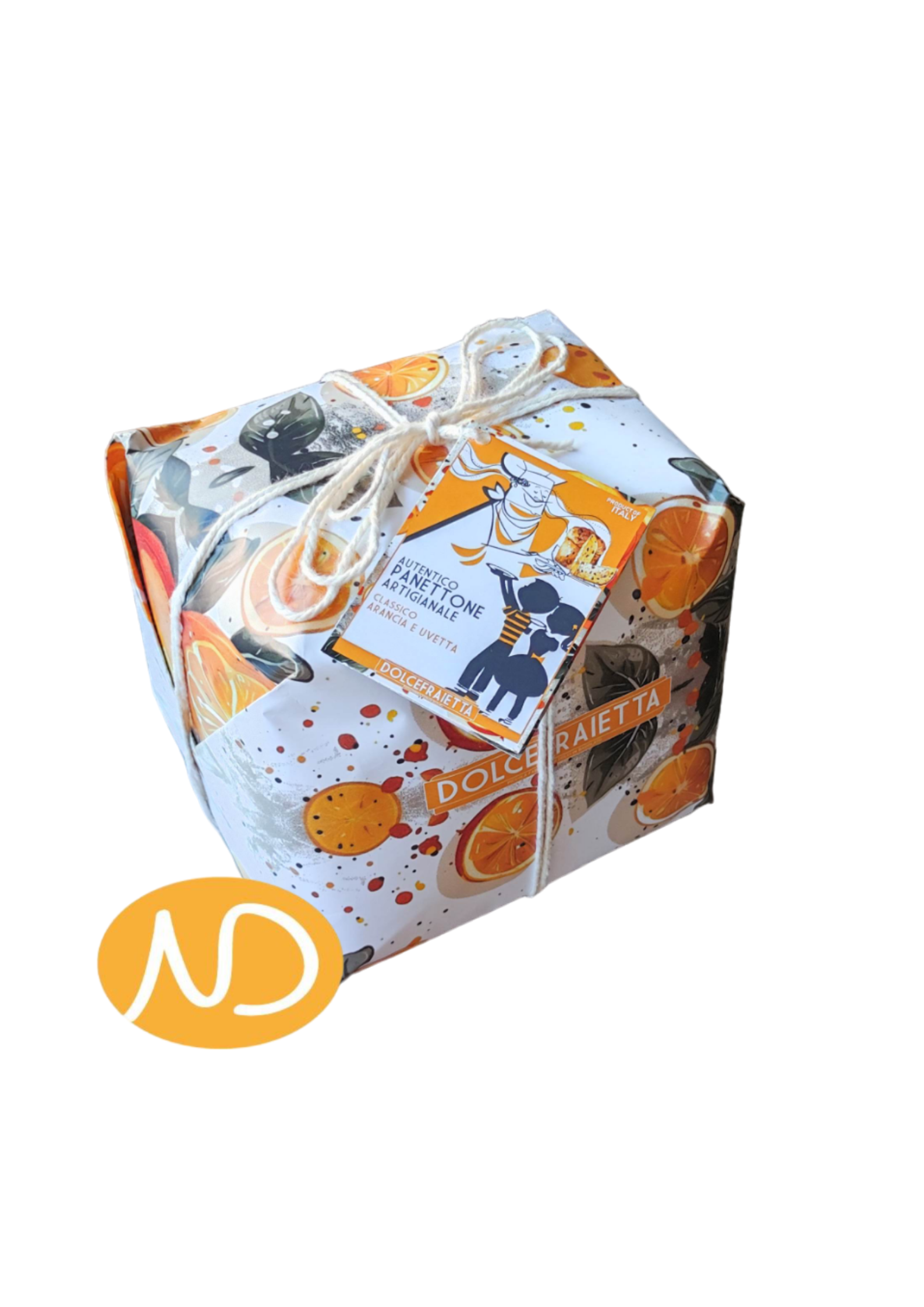 Κλασσικό Panettone με Πορτοκάλι & Σταφίδα 1kg "Fraietta"