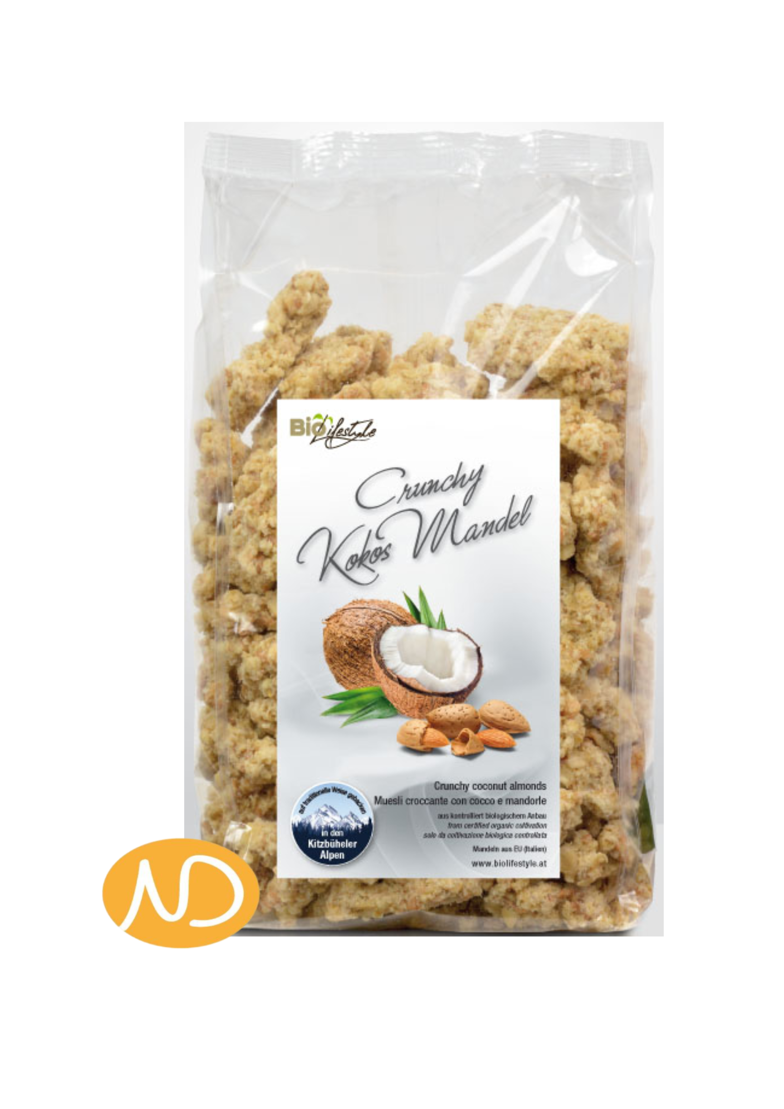 Bio Granola με Καρύδα και Αμύγδαλα 375gr
