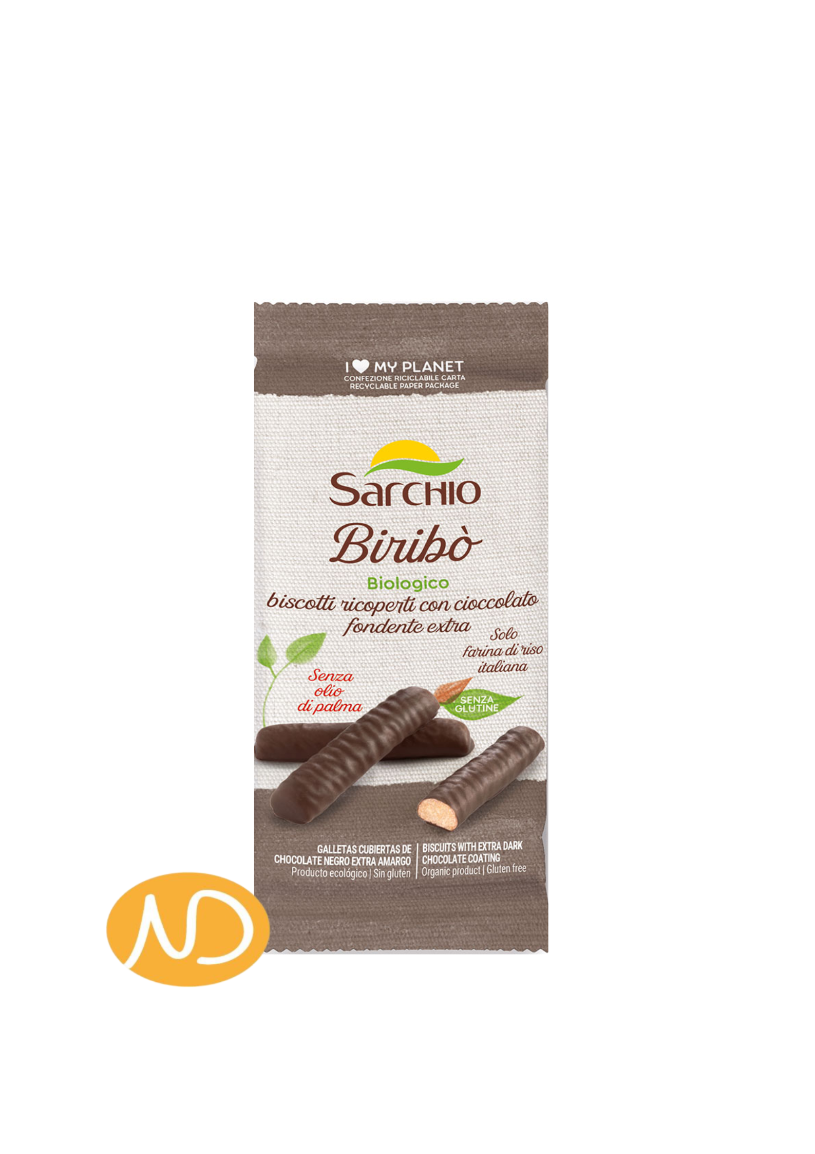 Bio Μπισκότα με Επικάλυψη Μαύρης Σοκολάτας Χ/Γλουτένη 130gr