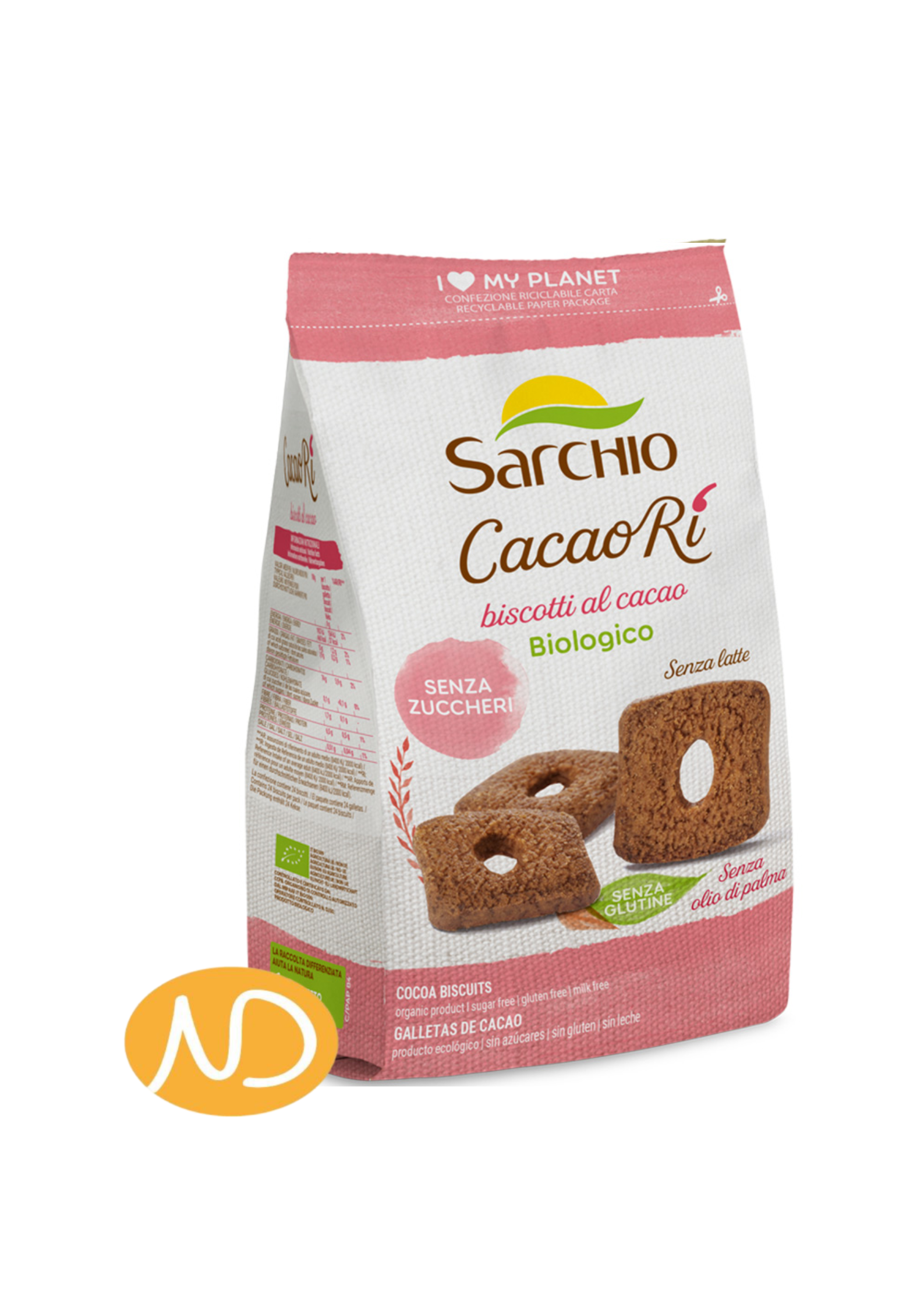 Bio Μπισκότα  με Κακάο "Cacao Ri" Χ/Γλουτένη 200gr
