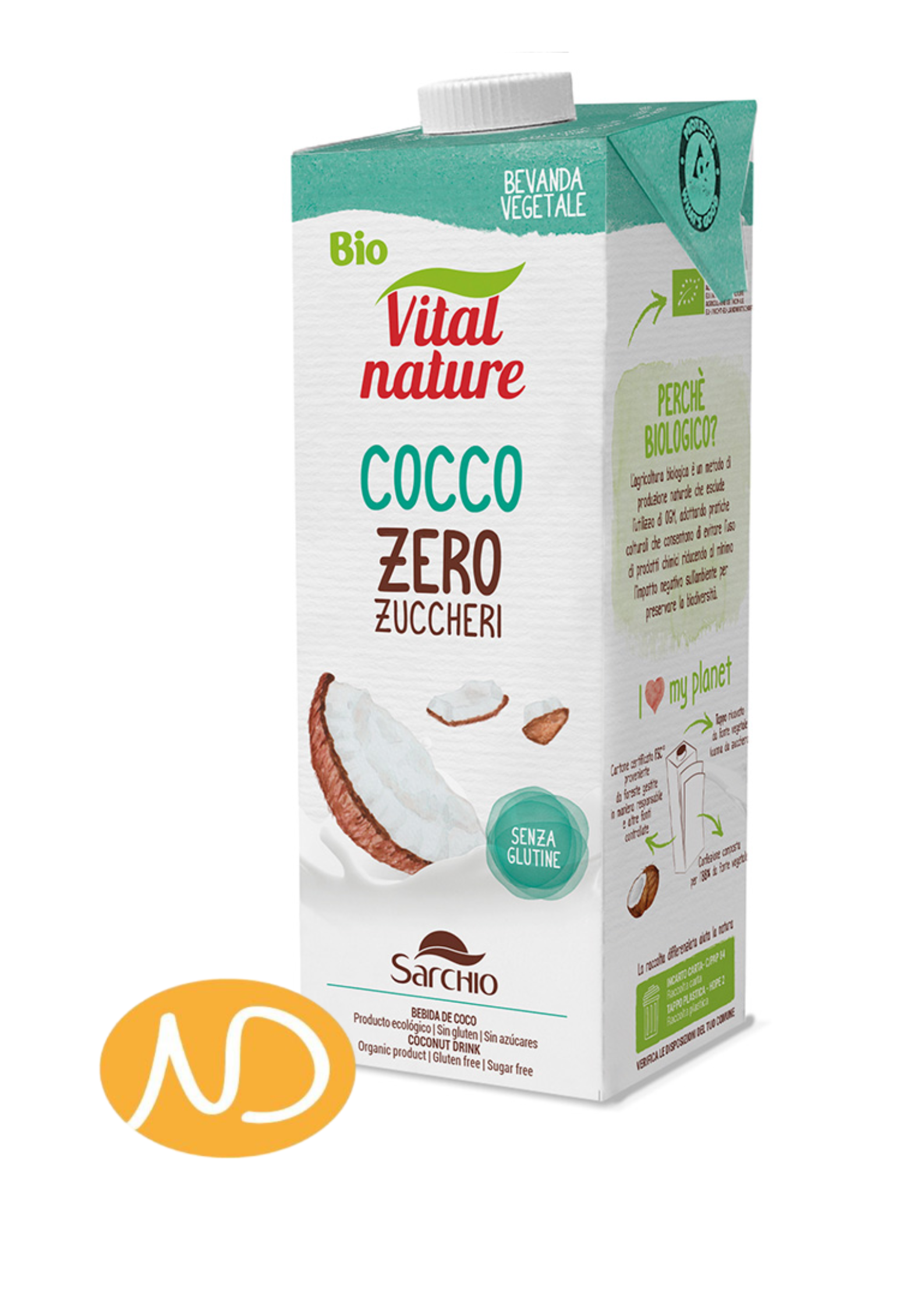 Bio Ρόφημα Καρύδας Χ/Ζάχαρη 1lt