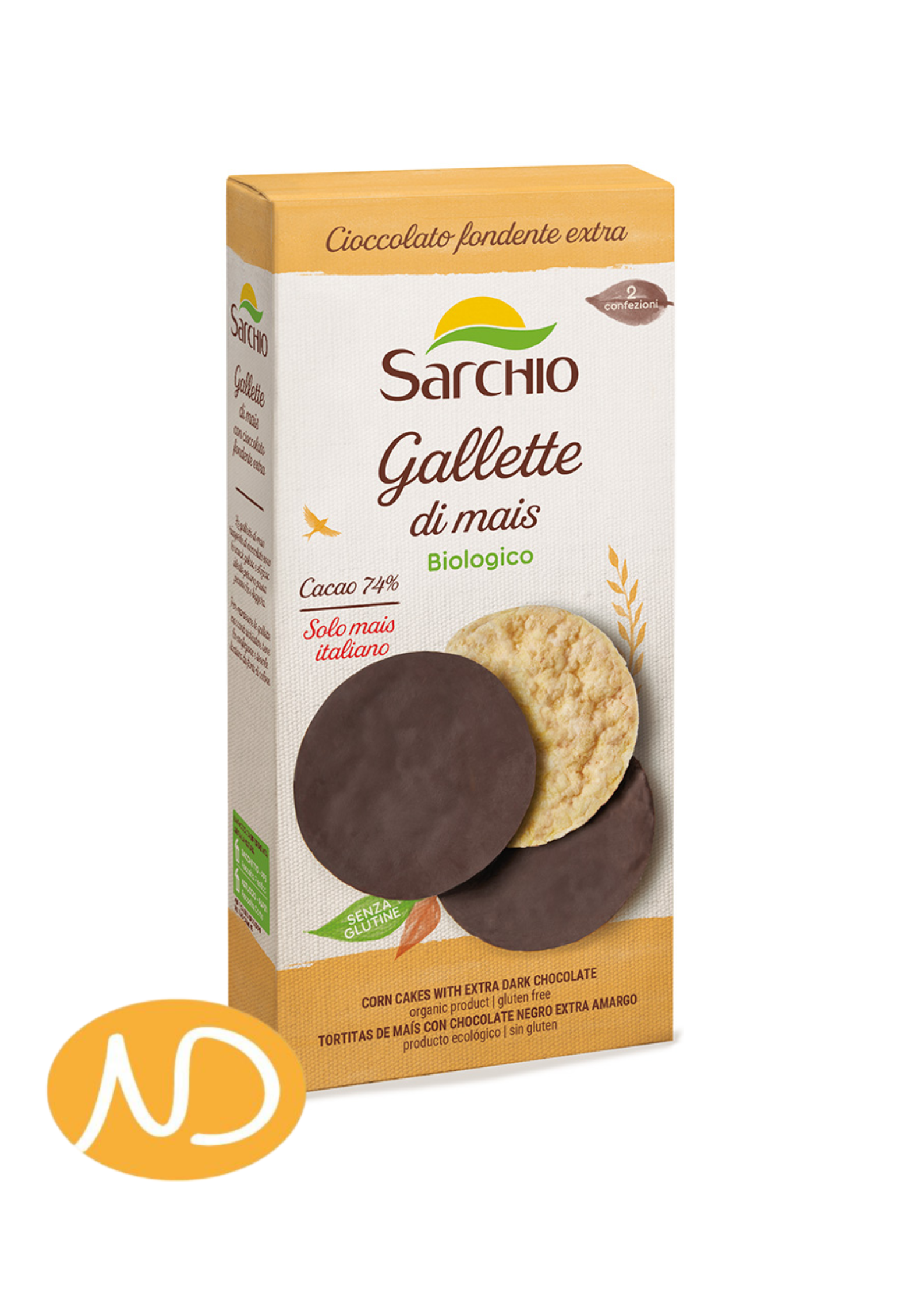 Bio Γκοφρέτες Καλμποκιού με Επικαλ. Σοκολάτας Υγείας  Χ/ΓΛ 95g