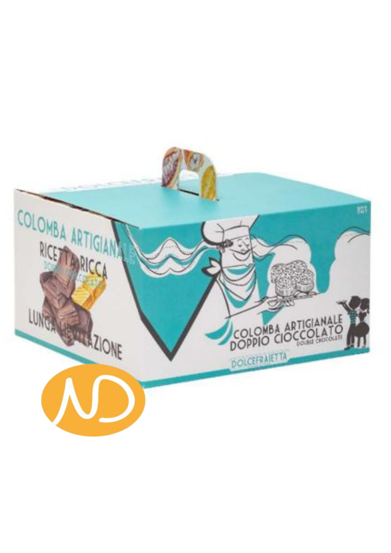 Colomba με Λευκή και Μαύρη Σοκολάτα 900gr "Fraietta"