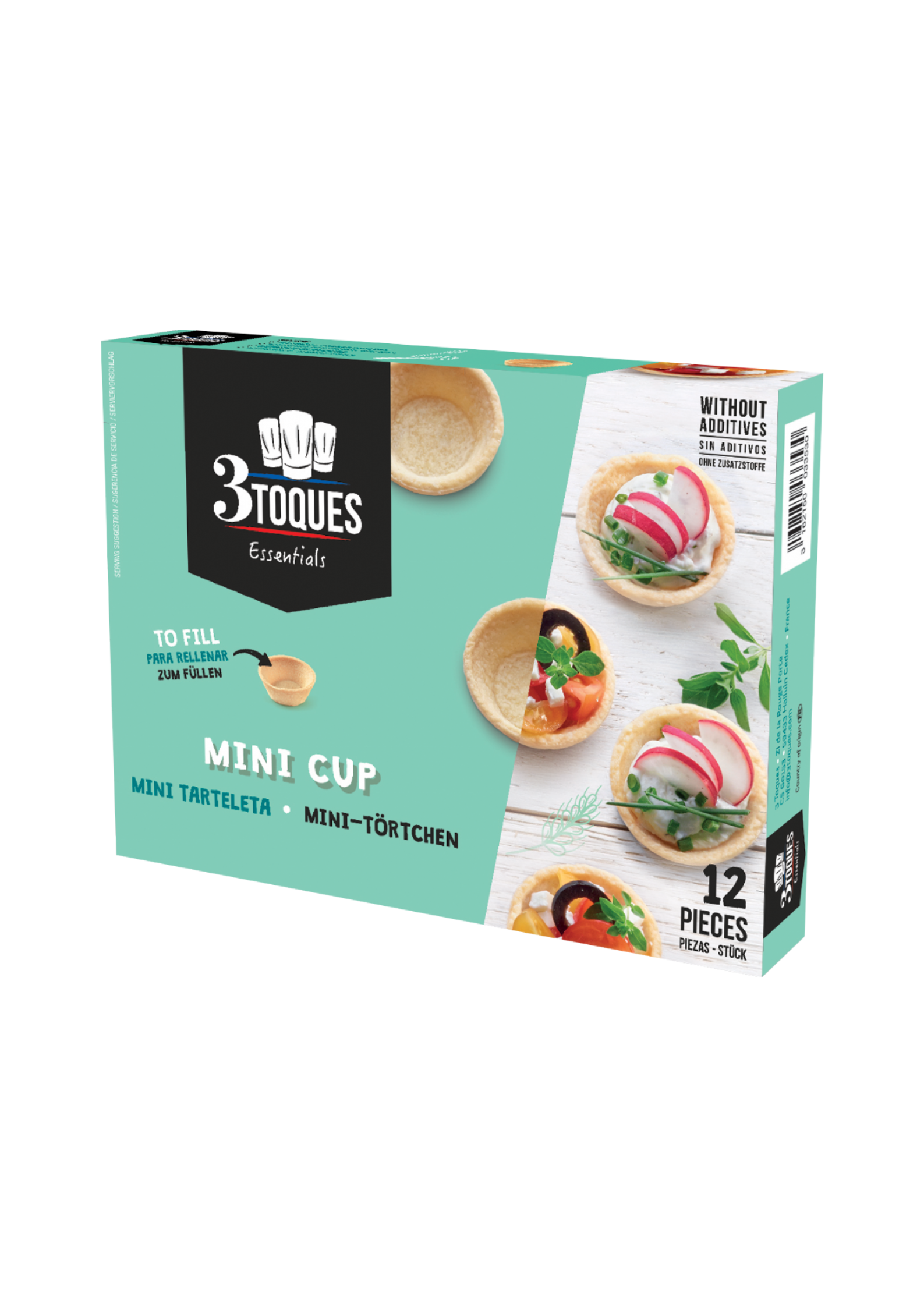 Μίνι Tartalettes 12 τεμάχια 72γρ  "3TOQUES"
