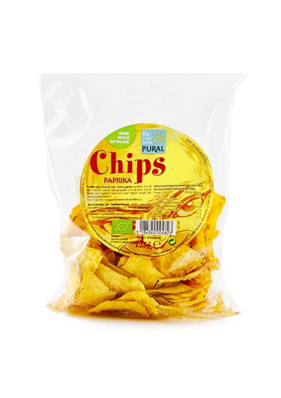 Bio Τσιπς Καλαμποκιού με Γεύση Πάπρικα 125g