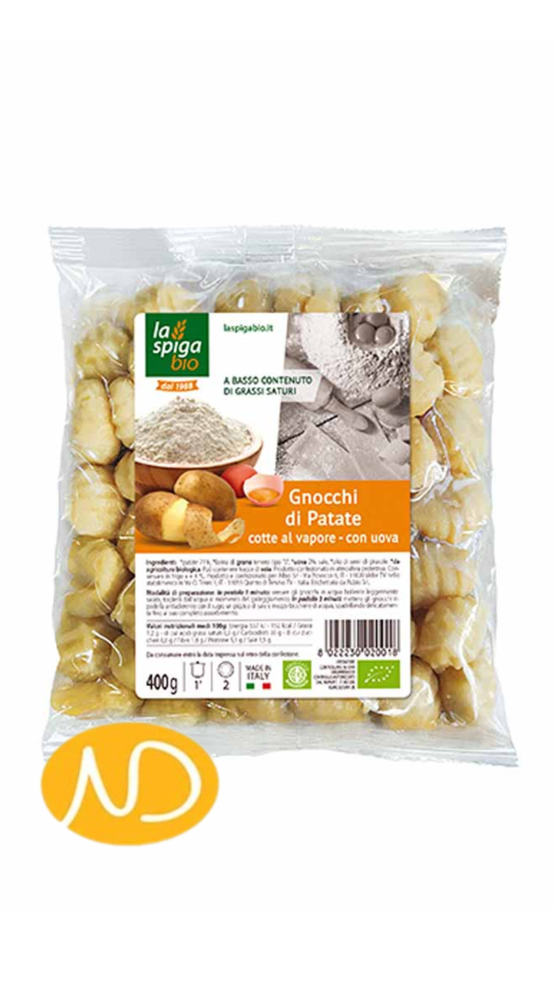 Φρέσκα Νιόκι  Πατάτας στον Ατμό Vegan  400γρ  "ALBIO"