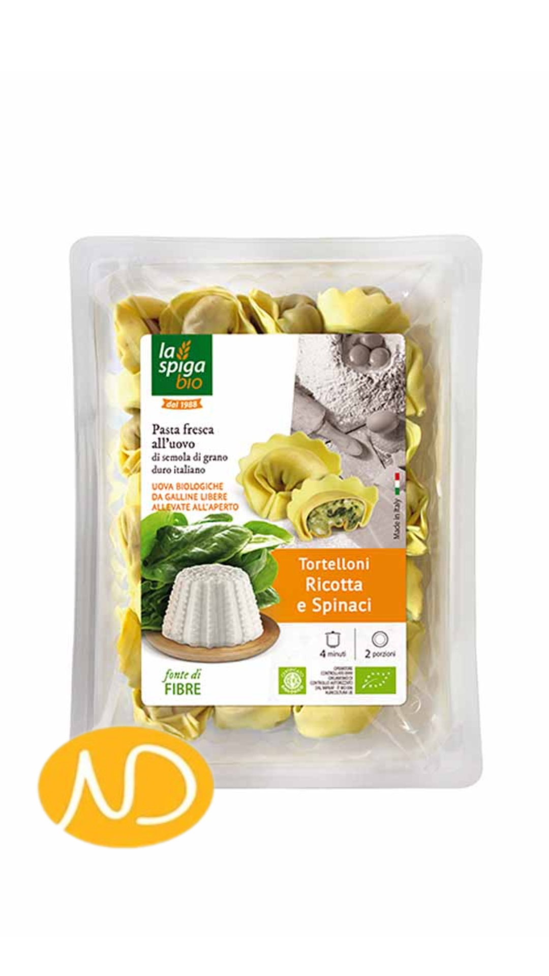 ΦΡΕΣΚΑ ΤΟΡΤΕΛΟΝΙ ΜΕ ΡΙΚΟΤΑ ΚΑΙ ΣΠΑΝΑΚΙ ME ΑΥΓΟ  250ΓΡ  "ALBIO"