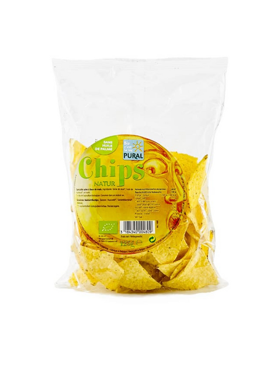Bio Τσιπς Καλαμποκιού Φυσική Γεύση 125g