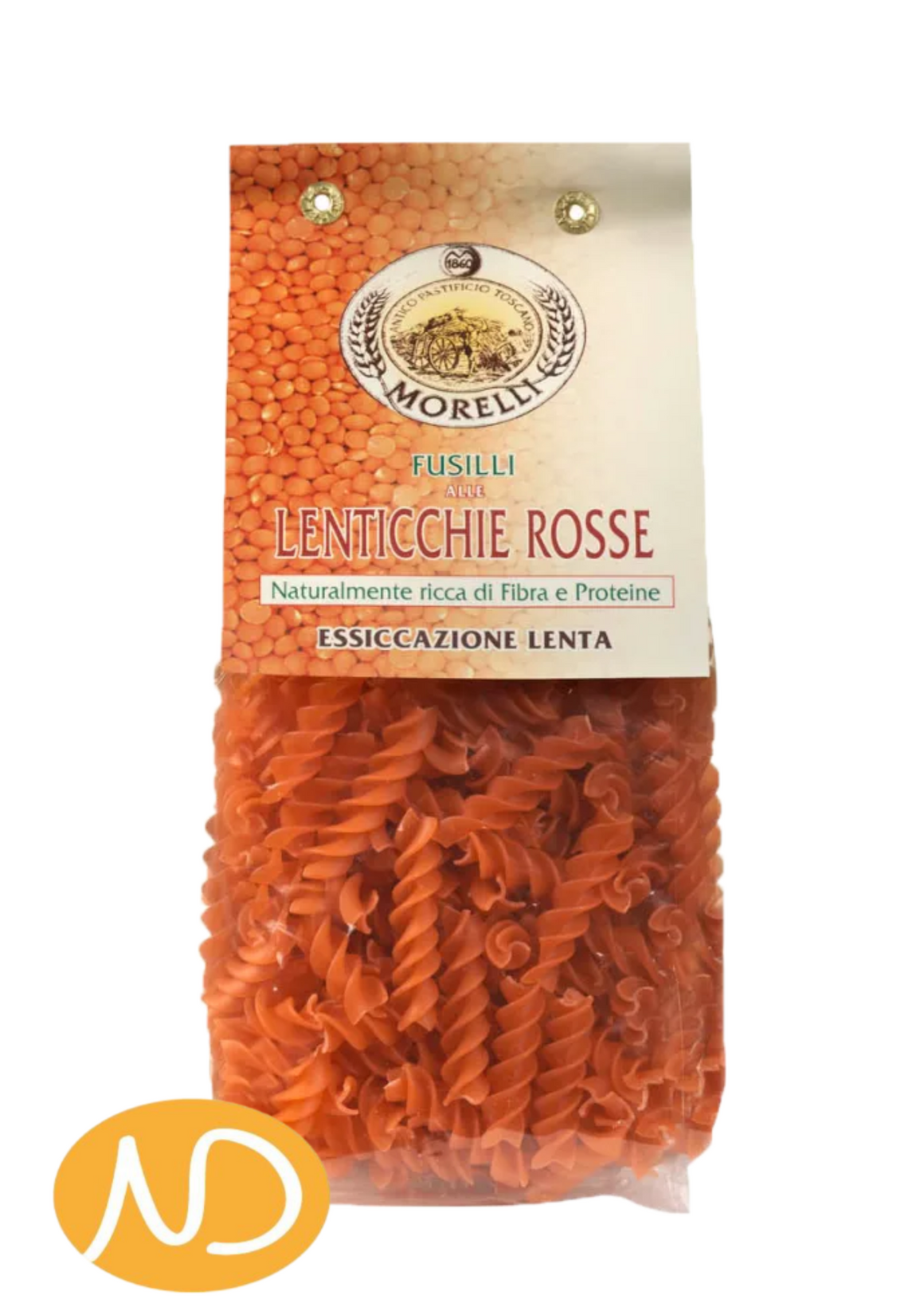 Ζυμαρικά Fusilli απο Κόκκινες Φακές 250g