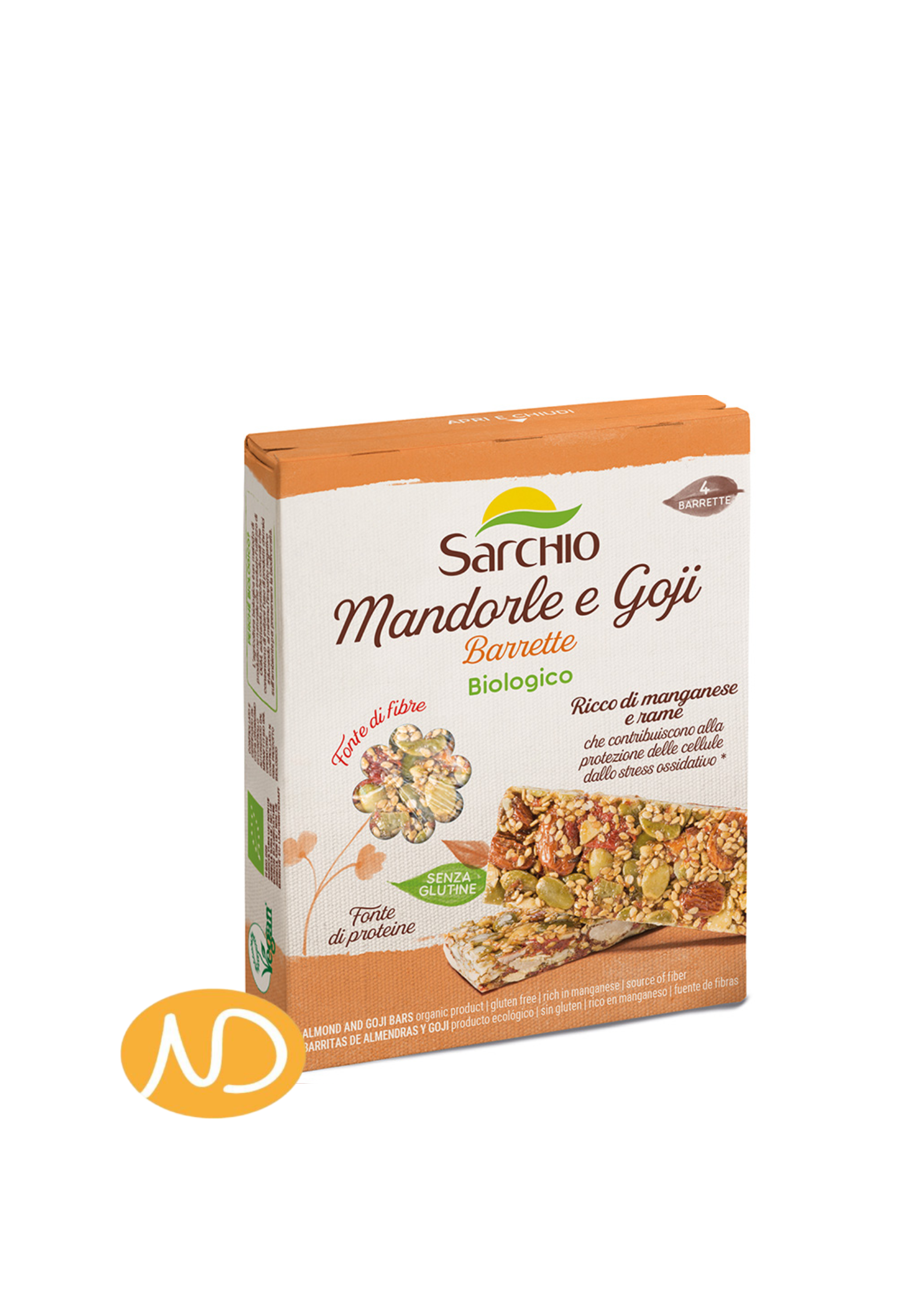 Bio Μπάρες με Αμύγδαλο & Γκότζι  Μπέρι 80gr