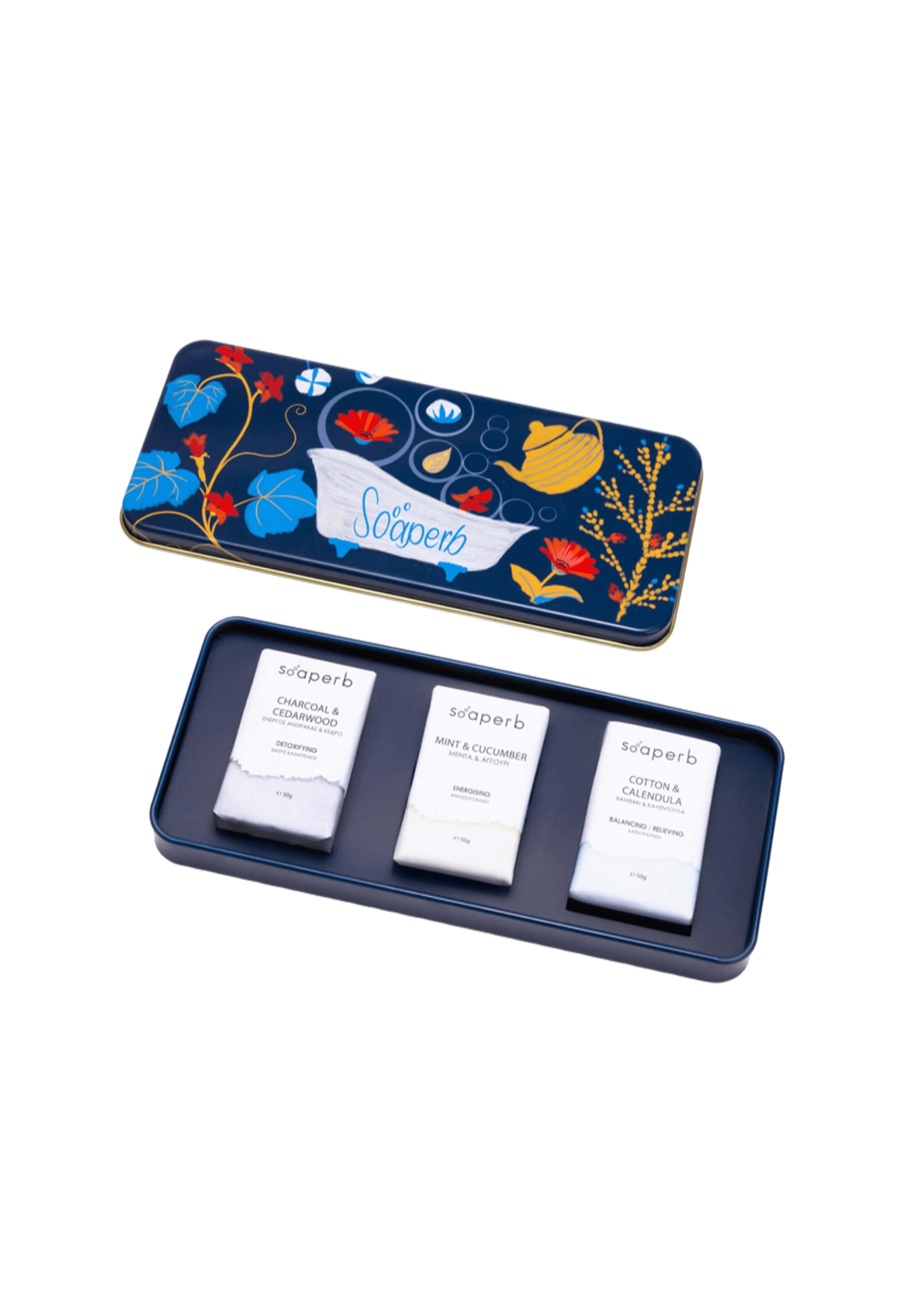 Κασετίνα Herbal & Woody Σαπούνια Προσώπου "Soaperb"