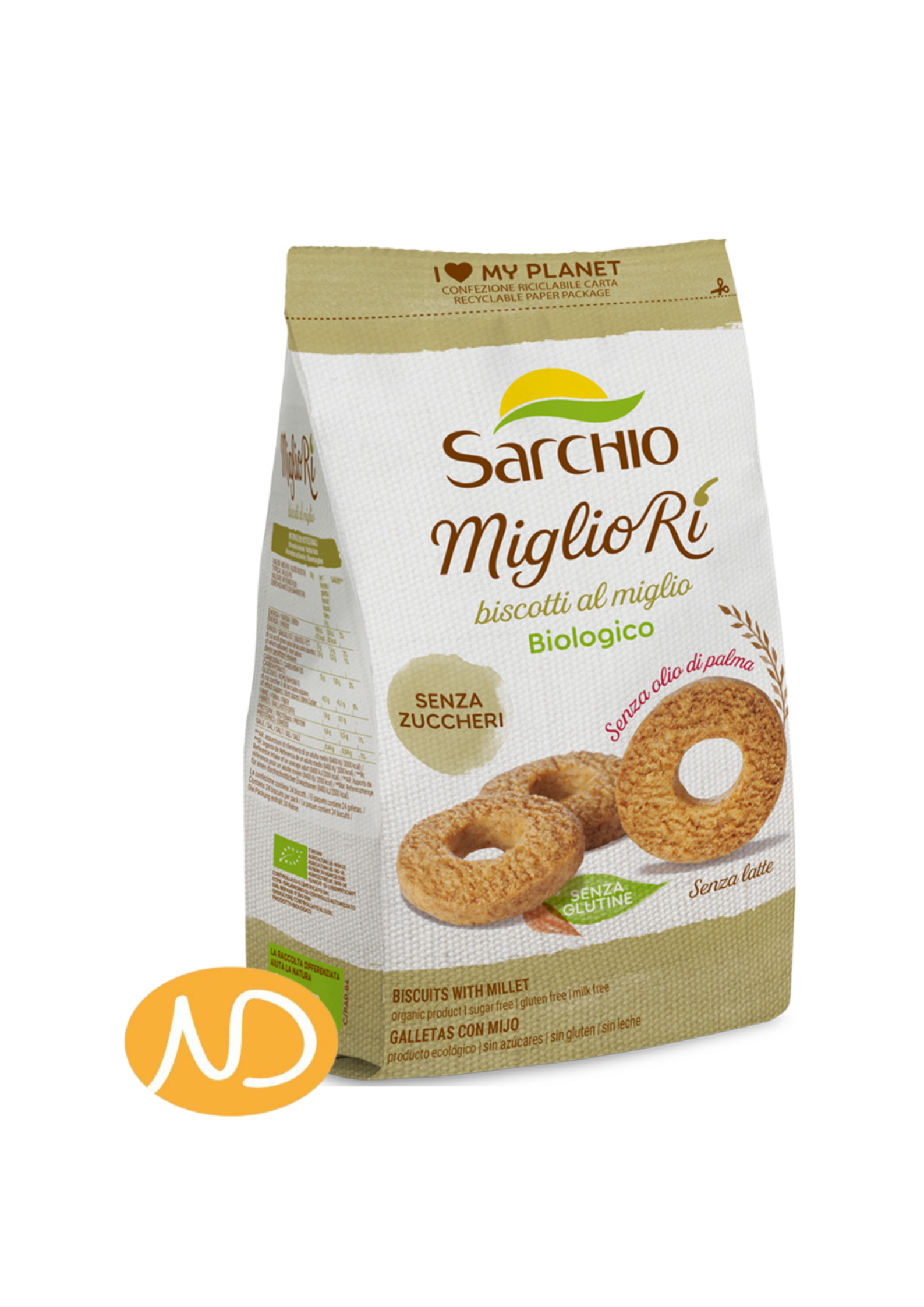 Bio Μπισκότα  με  Βάση το Κεχρί "Miglio-Ri" Χ/Γλουτένη