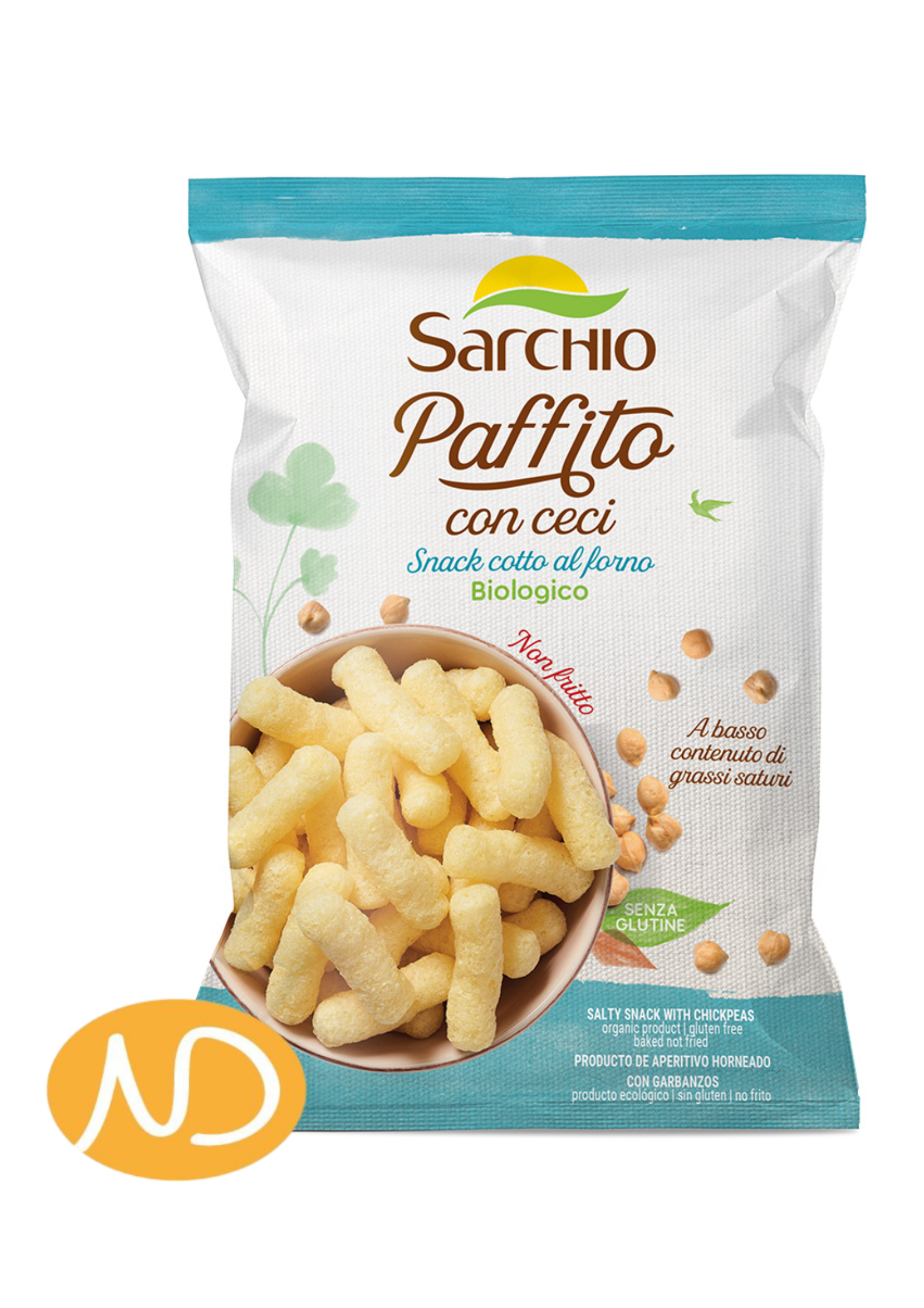 Bio Σνάκ Καλαμποκιού "Paffito" 45g Χ/ΓΛ