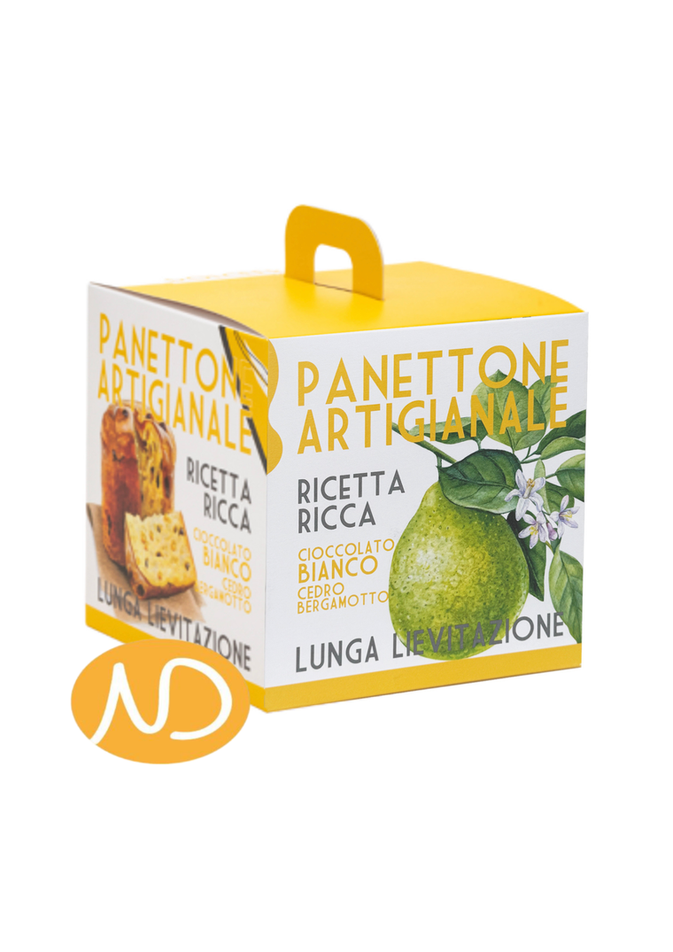 Panettone με Λευκή Σοκολάτα & Κίτρο/Περγαμόντο 750γρ "Fraietta"