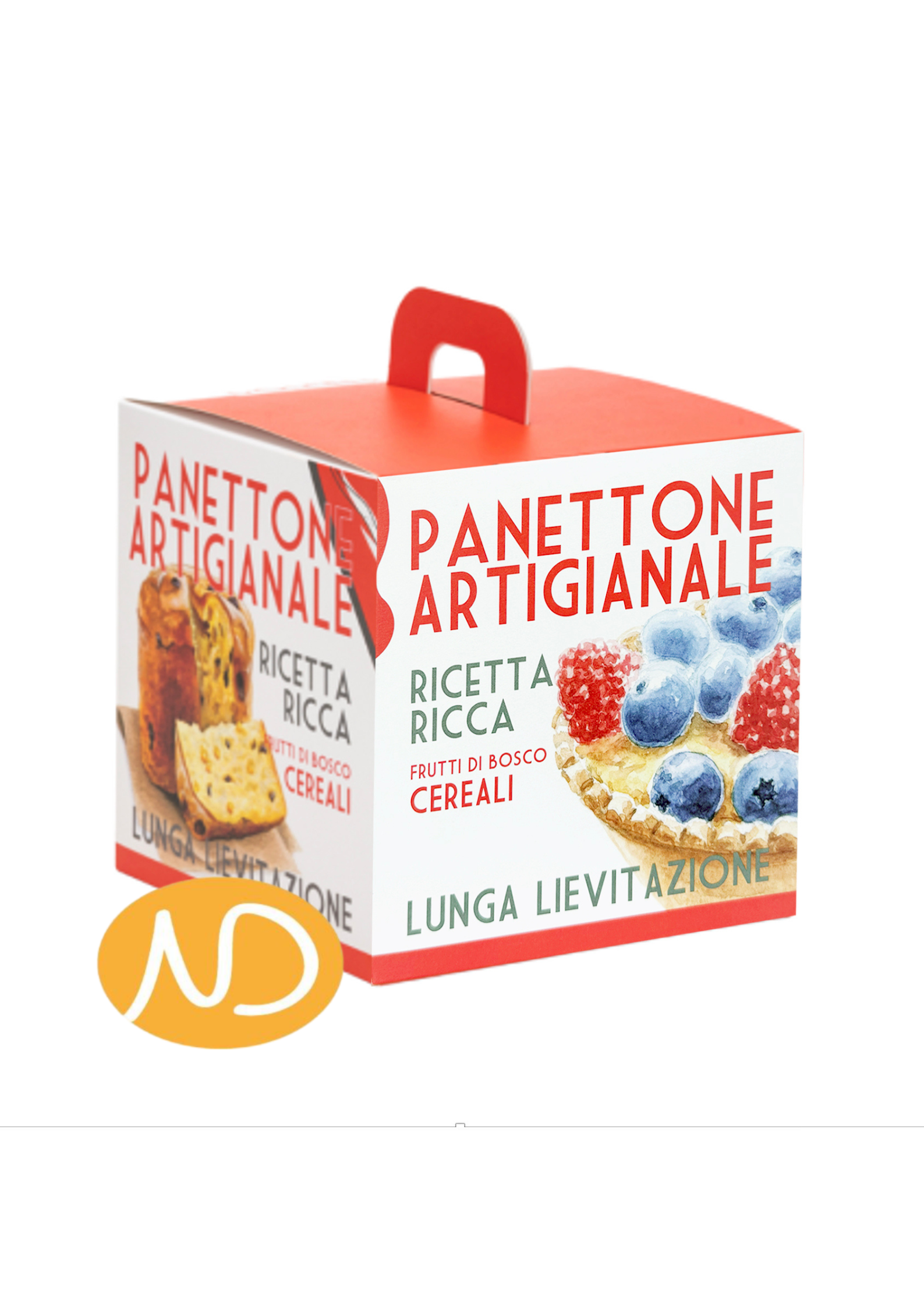 Panettone με Ζαχαρ. Μούρα και  Δημητριακά 750γρ "Fraietta"