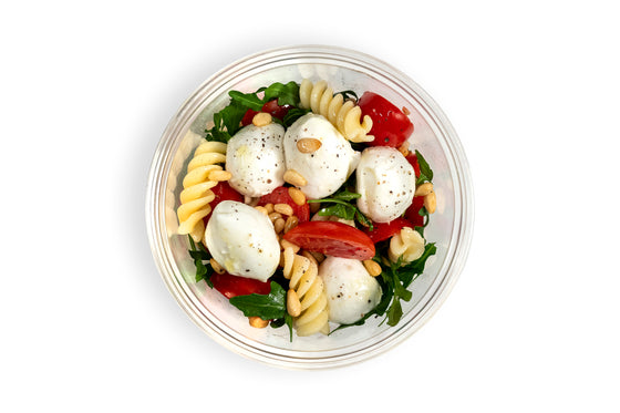 Κρύα Σαλάτα με Μακαρόνια, Ντοματίνια και Mozzarella Bufala