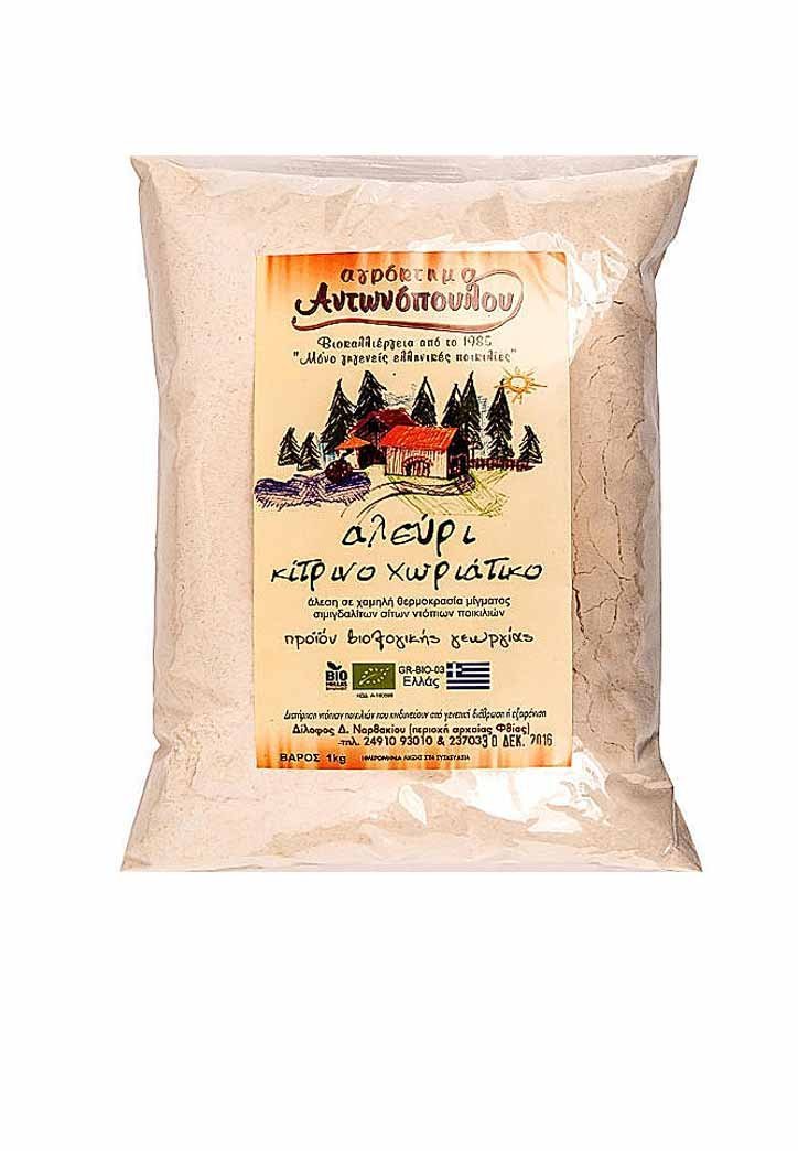 Bio Aλεύρι Κίτρινο Χωριάτικο-Αγρόκτημα Αντωνοπούλου-NorasDeli