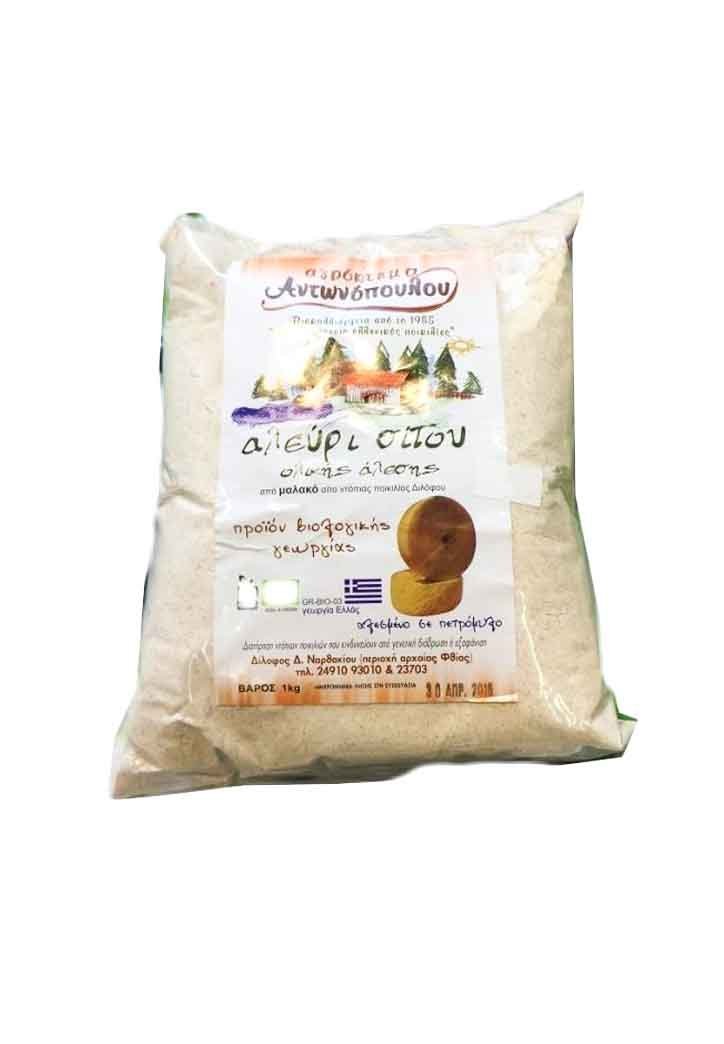 Bio Αλεύρι Σίτου Ολικής Άλεσης-Αγρόκτημα Αντωνοπούλου-NorasDeli