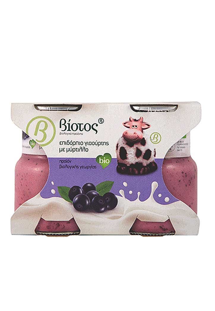 Bio Επιδόρπιο Γιαουρτιού Μύρτιλο-Βίοτος-NorasDeli