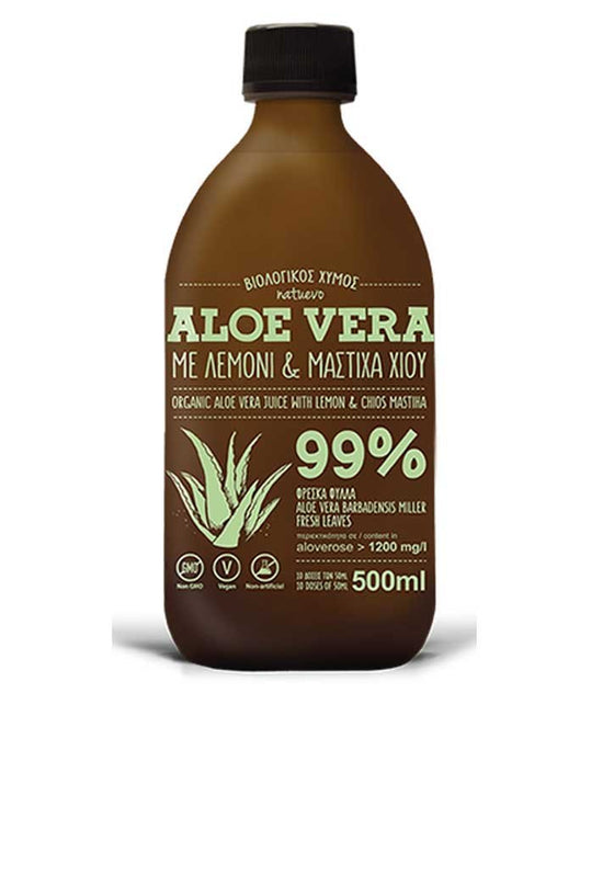 Bio Χυμός Aloe Vera με Λεμόνι και Μαστίχα-Natuevo-NorasDeli