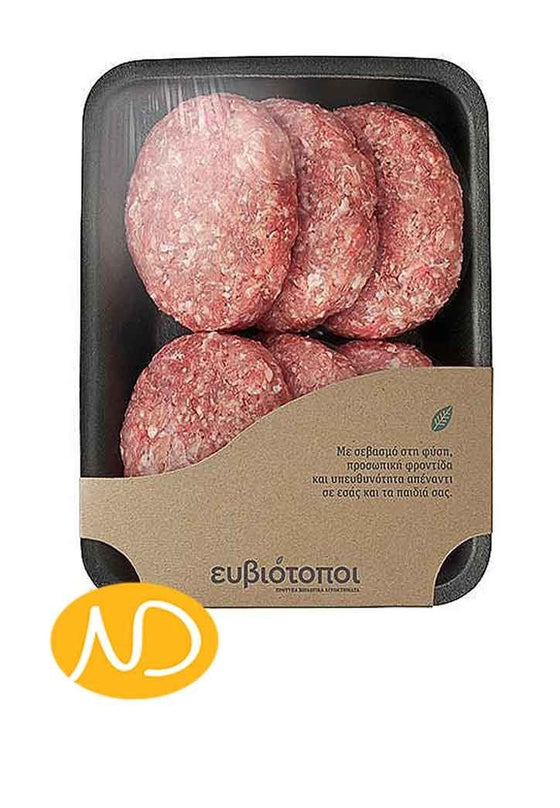 Bio Μπιφτέκια Μόσχου 500g-Ευβιότοποι-NorasDeli