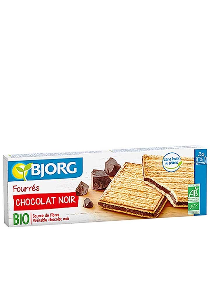 Bio Μπισκότα Γεμιστά με Μαύρη Σοκολάτα-Bjorg-NorasDeli