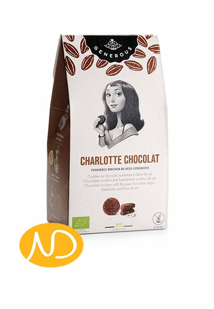 Βιο Μπισκότα Χ/Γλ ''Charlotte Chocola'' με Σοκολάτα-Generous-NorasDeli