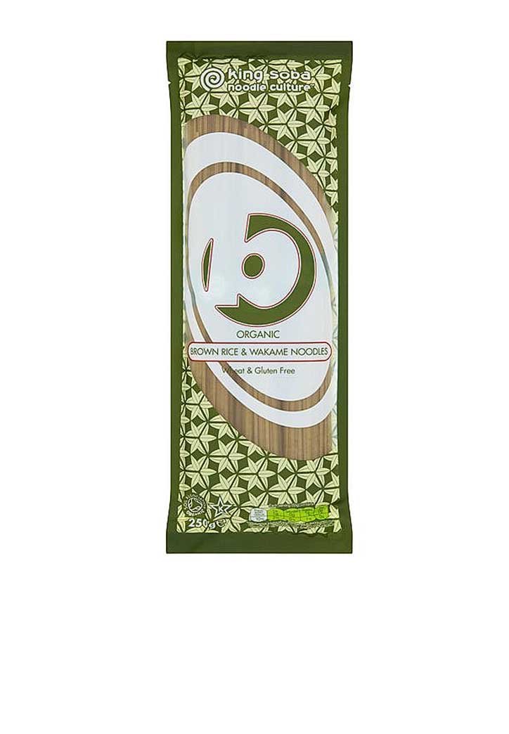 Bio Νούντλς από Καστανό Ρύζι και Φύκια Wakame-King Soba-NorasDeli