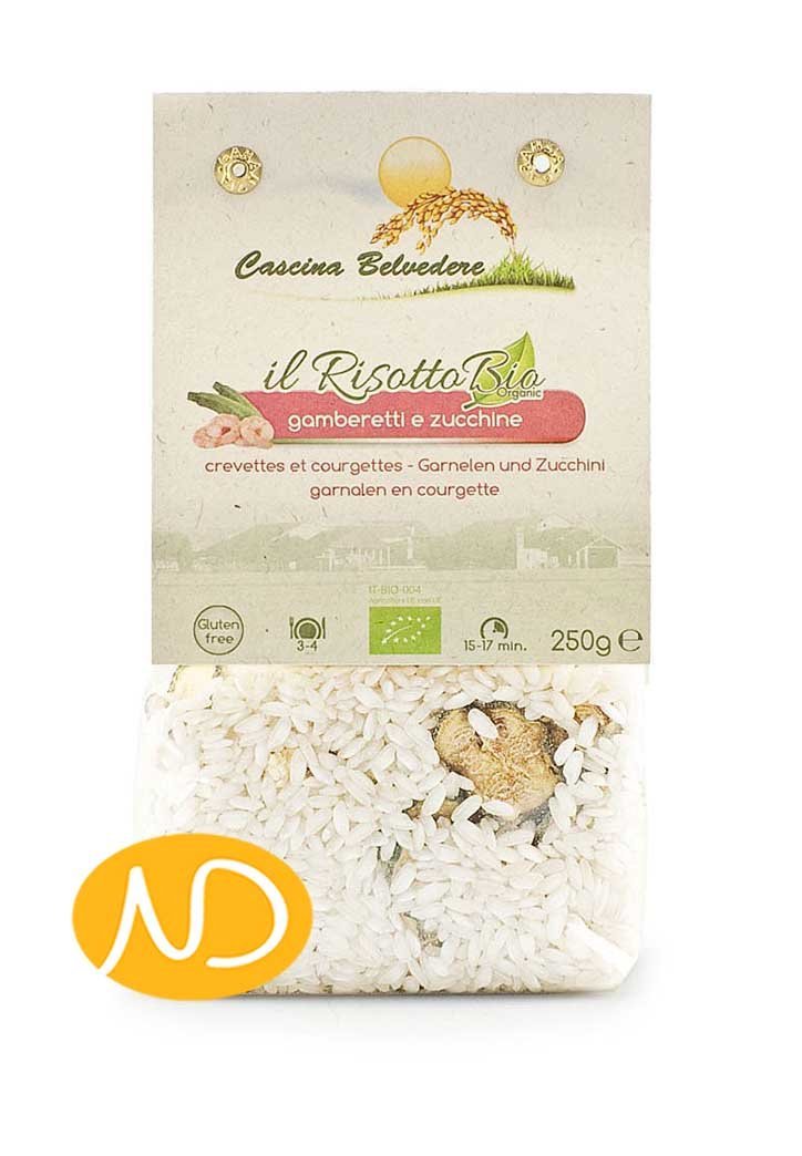 Bio Ριζότο με Αφυδ. Γαρίδες & Κολοκ.-Cascina Belvedere-NorasDeli