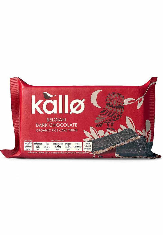 Bio Ρυζογκοφρέτες με Επικάλυψη Μαύρης Σοκολάτας-Kallo-NorasDeli