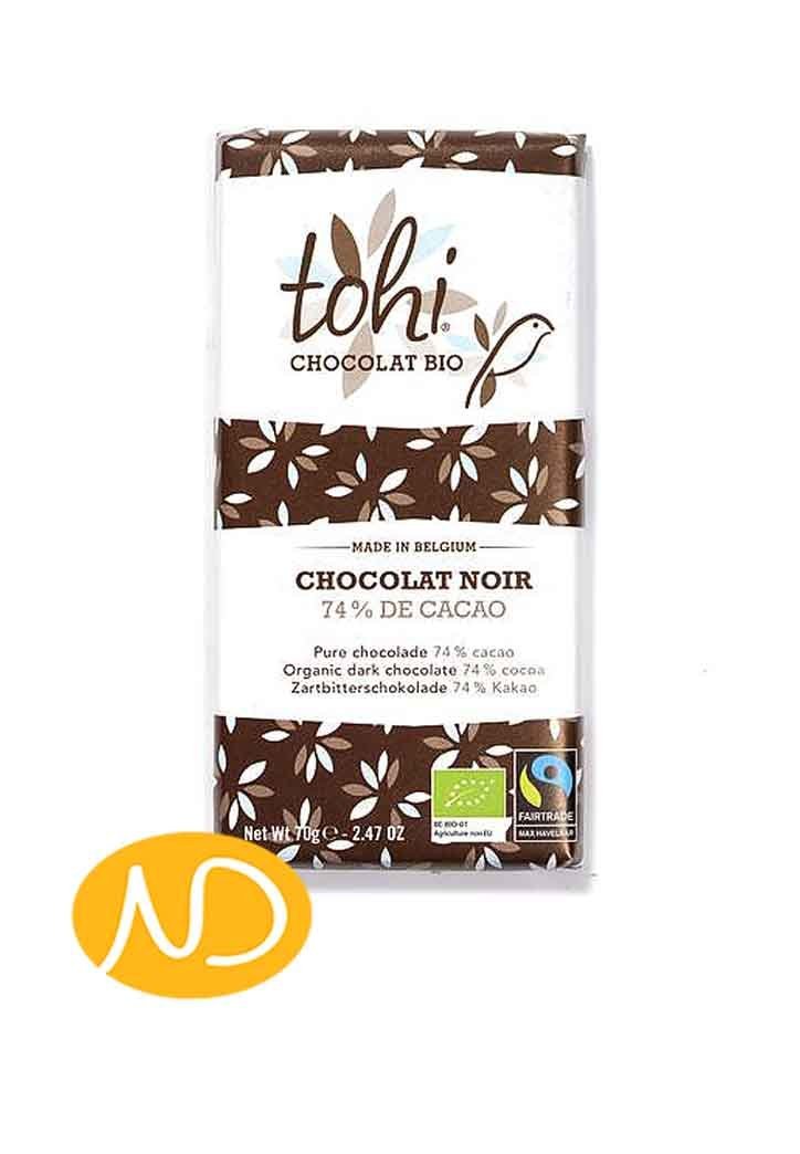 Bio Σοκολάτα 74% Κακάο "Tohi"-Dolfin SA-NorasDeli