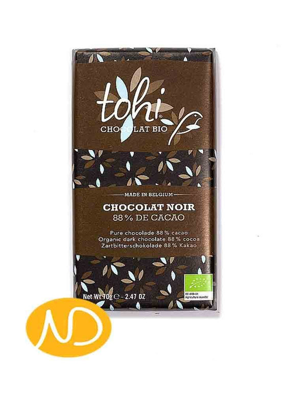 Bio Σοκολάτα Υγείας 88% Κακάο "Tohi"-Dolfin SA-NorasDeli