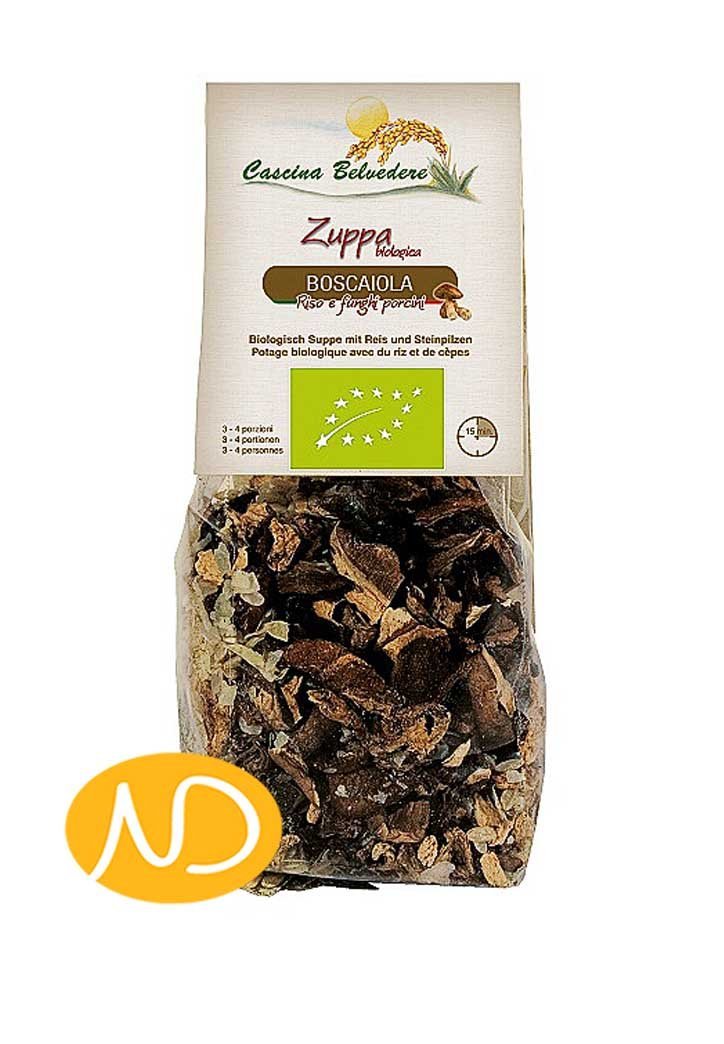 Bio Σούπα με Ρύζι & Μανιτάρια Boscaiola-Cascina Belvedere-NorasDeli