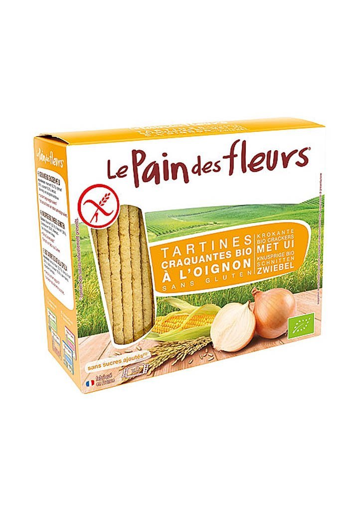 Bio Τραγανά Κράκερς Δημητριακών με Κρεμμύδι-Le Pain Des Fleurs-NorasDeli