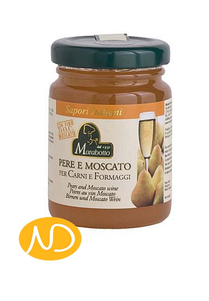 Σάλτσα Αχλαδιού με Κρασί Μοσχάτο του Πιεμοντέ-Marabotto-NorasDeli
