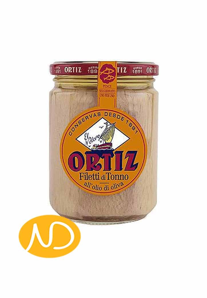 Τόνος Κιτρινόπτερος σε Ελαιόλαδο Βάζο 400g-CONSERVAS ORTIZ SA-NorasDeli